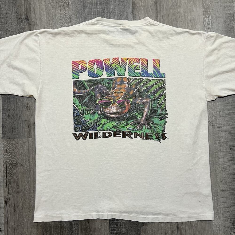 VTG Lake Powell Wilderness Lizard T Shirt White Habitat Boating Beach Travel Tee